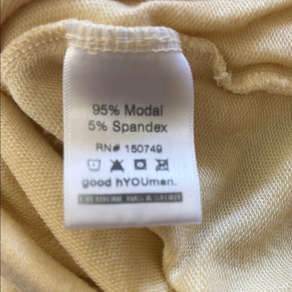 Good hYOUman Light Lemon Yellow Pullover NWT - Picture 9 of 10